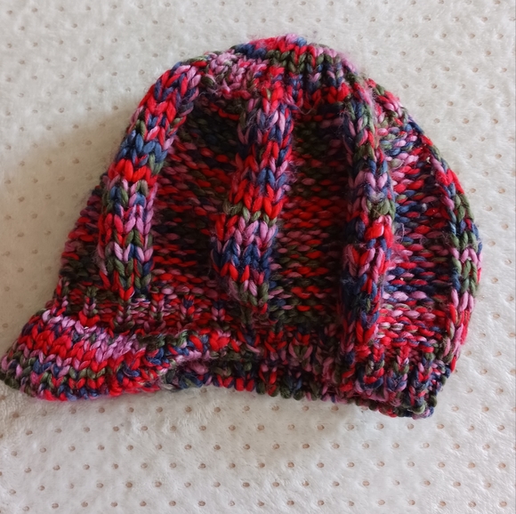 Beautiful 90's vintage multicolored Slouchy beanie hat cap - Picture 6 of 13